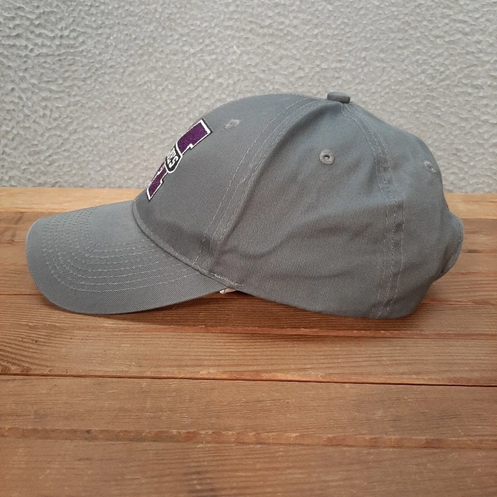 Memorial Old Abes‎ Hat Adult Gray Strap Back Dad Cap Eau Clarie Wisconsin Sports